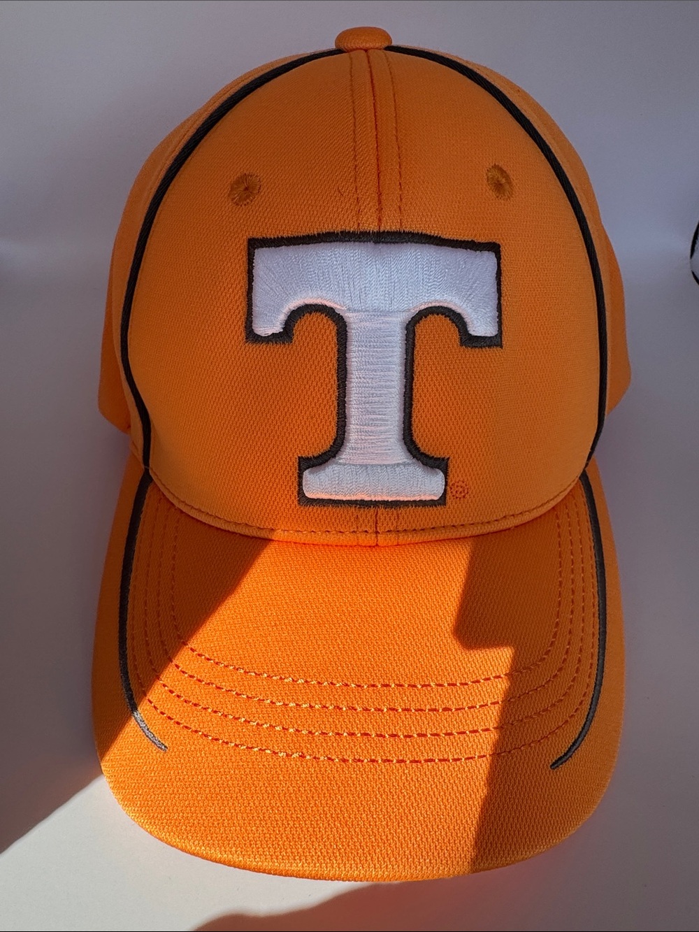 Kids Orange Baseball Cap with White 'T' Logo